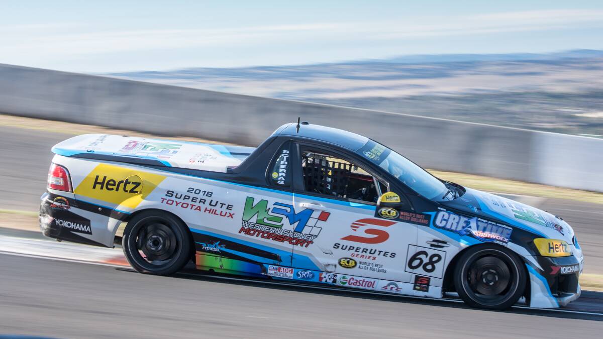 Blake Sciberras races around the track 
at the Bathurst 1000 in his V8 Ute at the weekend. Picture: Jeff Thomas
