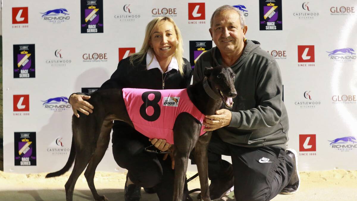 QUICK: Hawkesbury-owned Victor Charlie has made it through to the Richmond Riches semi-finals at the Richmond Race Club on Friday night. Picture: Supplied