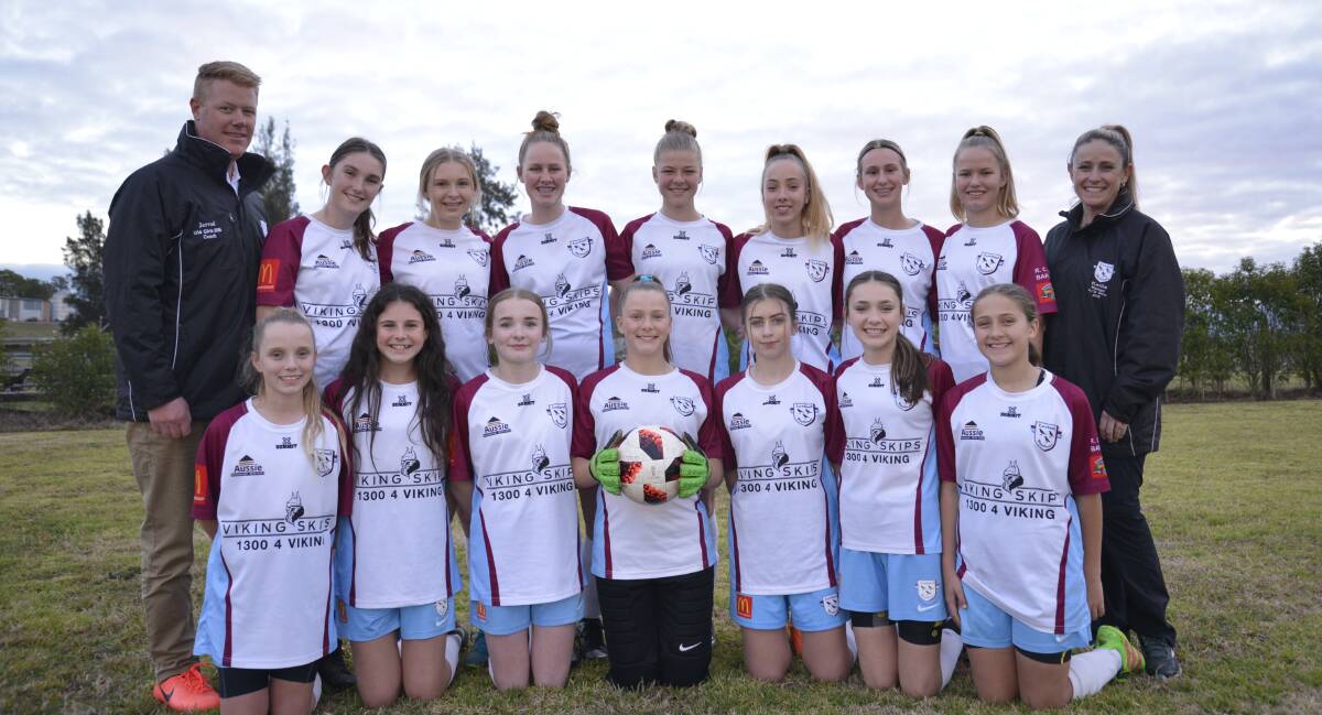 The Lowlands Wanderers under-14 girls team has qualified for the final, and the girls also have plans set to play for the Matildas. Picture: Conor Hickey