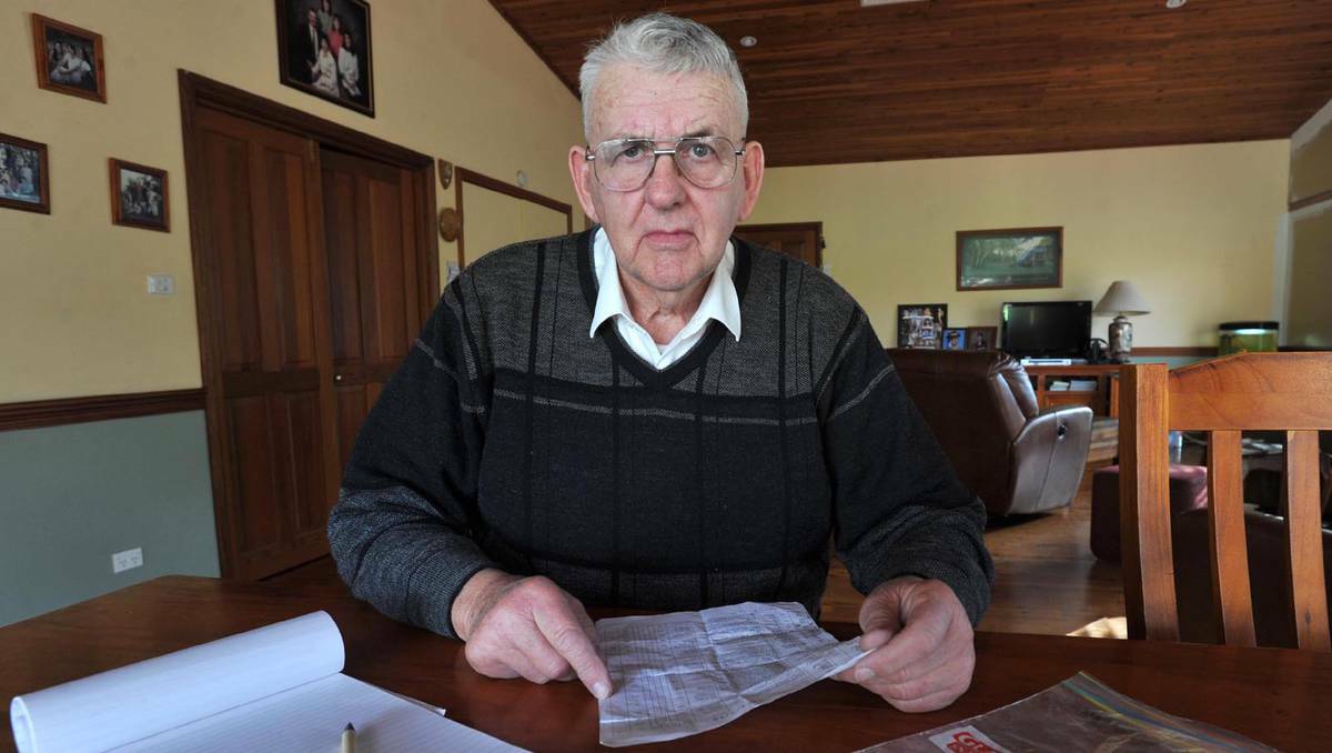  Former member of the Australian Army (Royal Australian Army Medical Corps) Ayb Brown was disturbed when he found a piece of paper lying on the street containing confidential medical records of 30 patients. Photo: LES SMITH