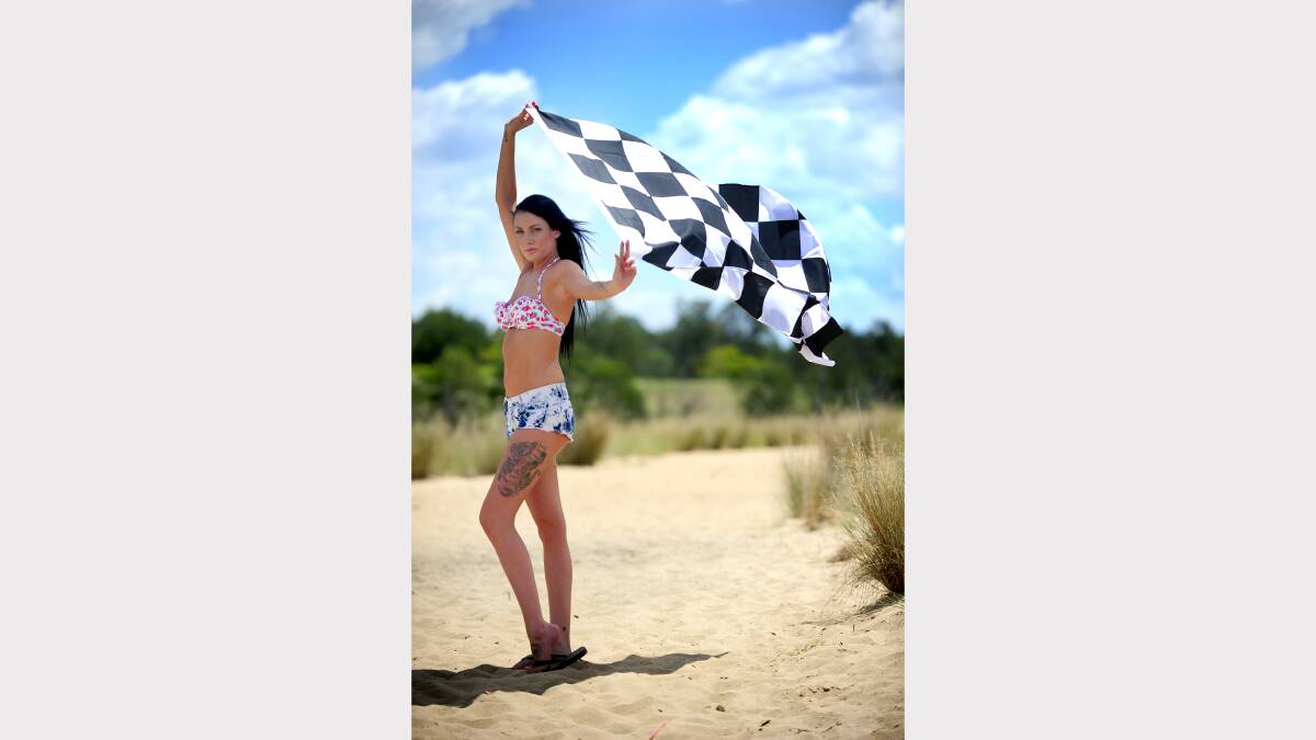 Jesse McNevin has been selected to be a grid girl at the Finke Desert Race. Photo: Kylie Pitt.