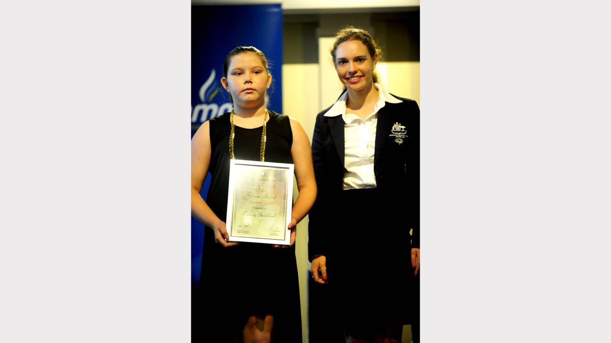 Young Citizen of the Year Cassidy Strickland and Australia Day ambassador Simone Kennedy.